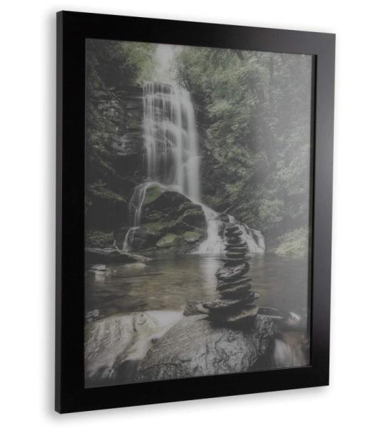 Fotolijst Monaco, 30 x 60 cm, zwarte fotolijst, mat posterlijst