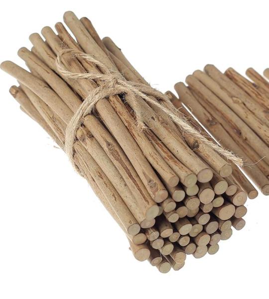 om te knutselen, takken, handwerk, log sticks, 50 stuks, natuurlijke boomschors, rustieke wooncultuur, doe-het-zelf, lengte 20 cm (0,5-0,8 cm))