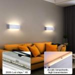 16W LED wandlamp binnen moderne zilveren wandlamp up and down licht IP44 wandverlichting gangverlichting voor slaapkamer gang woonkamer trap, enz. Warm wit