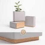 Alma Wandvazen, moderne hangende bloempotten voor aan de muur, 3-delige plantenpotset van hoogwaardig hars voor kamerplanten, kunstplanten, bloemen enz., grijs