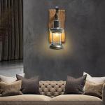 Antik Retro Vintage Industriell Holz Wandleuchte Wand Lampe Wandleuchter Licht Industrie Wandlampe Flur Schlafzimmer Treppen AußEn Garten Beleuchtung Rustikal Aussen Leuchte (140 