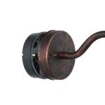 Buitenwandlamp Melgoa, 1 lichtpunt, wandlamp van verzinkt staal en glas, kleur: koperkleurig-antiek, fitting: E27, IP44