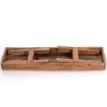 Opvouwbare zitbank Aldo | 112x48x28cm (BxHxD), gerecycled hout | rustieke houten bank, keukenbank gemaakt van massief hout, bijzetbank, gangbank, tuinbank | kleur: 01 natuurlijk