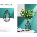 Metalen frame reageerbuisvaas, moderne glazen vaas op tafel voor hydrocultuur kweekplanten huis tuin bruiloft decoratie