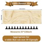 12Pack Käsetuch Tischläufer Beige, rustikale Gaze Tischläufer 90*300CM Käsetuch Tischläufer, Käsetuch Boho Tischläufer für Hochzeit, Party(Beige)