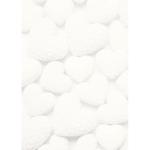 100 vellen wit hartjespapier DIN A4, 100 g liebesbriefe letter d, voor Valentijnsdag, bruiloften, verjaardagen enz.