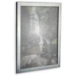 Monaco Fotolijst, 40 x 40 cm, aluminium geslepen, fotolijst, metaallook, geborsteld aluminium, posterlijst, verwisselbare lijst