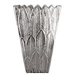 Bloemenvaas vaas van aluminium - decoratie woonkamer cadeau voor vrouwen verjaardag Moederdag - kleur: zilver hoogte 26,5 cm