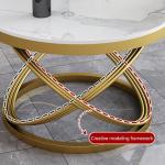 Bijzettafel ronde salontafel met delicate patronen sterke stenen platen en niet-roestende metalen frames voor thuis woonkamer