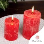: 6 x Rustieke stompkaarsen 80/60 mm Safe Candle zelfdovend. Brandduur ca. 25 uur - 100% made in Germany door Wenzel kaarsen - RAL gecertificeerd (wit)