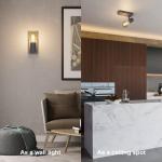 Wandlamp, E27, vintage, industrieel, draaibaar, retro, van metaal, wandverlichting voor trap, hal, slaapkamer, woonkamer, keuken, donkergrijs, lamp niet inbegrepen