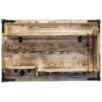 Houten rek om op te hangen - handgemaakt rustieke stijl muur bar flessenrek hout - wijnbaar rek cadeau voor mannen - houten 3D-afbeelding borrelbar