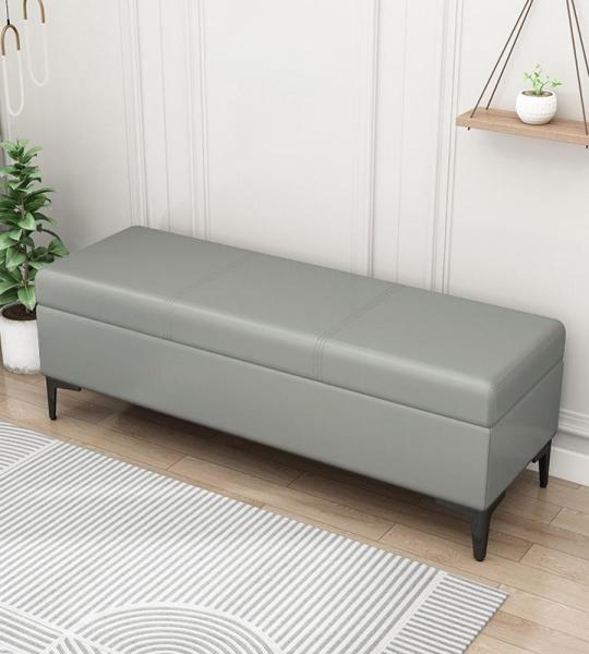 Faux Lederen Opslag Ottomaanse Bank voor Slaapkamer met Toy Box Organizer en Salontafel 300 lbs Ondersteuning