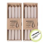2x4-pack (8 stuks) rustieke vintage staafkaarsen huishoudelijke kaarsen kroonkaarsen landhuisstijl gekleurd 25 cm+staafaansteker. RAL certificaat. Brandduur ca. 10 uur - made in Ge
