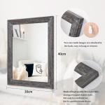 Wandspiegel met houten frame rechthoek rustieke spiegel decoratieve boerderij slaapkamer badkamer opknoping spiegel muur decor