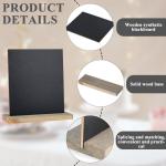 8 stuks standaard krijtbord klein 15 x 13 cm leisteen bord om te beschrijven, dubbelzijdig krijtbord, kleine om te beschrijven, buffet, prijskaartjes, staander voor bar, café