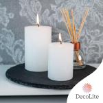 : 6 x Rustieke stompkaarsen 80/60 mm Safe Candle zelfdovend. Brandduur ca. 25 uur - 100% made in Germany door Wenzel kaarsen - RAL gecertificeerd (wolwit)