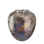 Bloemenvaas vaas van metaal - decoratie woonkamer cadeau voor vrouwen verjaardag Moederdag - kleur: metallic bruin hoogte 27 cm