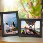 7 stuks fotolijsten set 13x18 cm voor 18x13 foto's en foto's, zwarte fotolijst collage, wand- of tafelstandaard - cadeau vriend