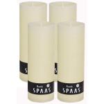 Spaas Stompkaars rustieke stomp kaars meerdere kleuren - in voordeelverpakking, mooi cadeau voor Kerstmis), rustieke look (6,8 cm Ø x 19 cm hoog, ivoor)