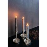 Set van 4 rustieke staafkaarsen, hoogte: 24 cm, diameter: 3,4 cm, 24 uur brandduur, dikke kaarsen, dinerkaarsen, tafelkaarsen, kerkkaarsen, kleur: zwart