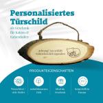 Kattenbord van hout, gepersonaliseerd met naam, spreuk, motief, naambordje voor katten, kittens en kater, voor kattenvrienden, kattenliefhebbers, kattenfans, houten bord ter decora