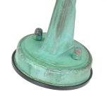 Santorin Buitenwandlamp, messing, glas, groen, antiek, IP64, huis, terras, diameter: 22 cm, E27, maritieme lantaarn, rustieke outdoor wandlamp