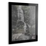 Monaco Fotolijst, 50 x 80 cm, zwart hoogglans, fotolijst, metaallook, geborsteld aluminium, posterlijst, verwisselbare lijst