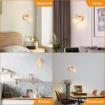 Wandleuchte Vintage Industrial Wandlampen 135° Verstellbar Holz E27 Retro Metallkäfig Design Wandleuchte für Wohnzimmer Badezimmer Flur (Weiß)