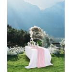Tafelloper kaasdoek, 6 stuks, roze tafelloper, 55 x 300 cm, rustieke gaasstof, boho-decoratie, tafelloper, kaasdoek, tafeldecoratie voor bruiloft, feest, bruidsdouche, tafeldecorat