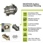 Buitenwandlamp van messing glas Checker Glass IP64 Weerbestendig Solid Maritime antiek messing E27 Buitenverlichting Tuin Balkon Voordeur Binnenplaats