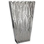 Bloemenvaas vaas van aluminium - decoratie woonkamer cadeau voor vrouwen verjaardag Moederdag - kleur: zilver hoogte 26,5 cm