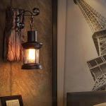 Vintage Wandlampen Hangende Verlichting Eetkamer Kroonluchter Binnen Retro Industriële wall light Van Hout Metaal Glazen Lampenkap E27 Wandkandelaar Bar Hoogte Verstelbaar Plafond