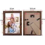 7 stuks fotolijsten set 13x18 cm voor 18x13 foto's en foto's, bruine fotolijst collage, wand- of tafelstandaard - cadeau vriend