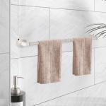 Rohr Handtuch Bar Wand befestigte industrielle Handtuch Rack Halter Rustikale Heavy Duty Badezimmer Hardware (24 inch, Weiß)