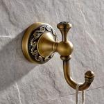 Wandhaak messing retro, handdoekhaak kledinghaak antiek, handdoekhouder vintage wandmontage nostalgie met boren voor keuken