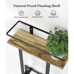 Towel Racks Wall Mounted for Bathroom, Towel Holder Wall Mounted with Wooden Floating Shelf & 3 Metal Hooks, Rolled Bath Towel and Hand Towel Rack for Bathroom, Rustic Wooden