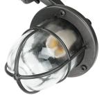 Wandlamp messing glas in zwart antiek IP64 tuin balkon H: 27 cm E27 nostalgisch rustieke maritieme wandlantaarn buiten Santorin