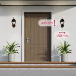Elegante buitenlamp wand aluminium IP44 E27 in zwart koper TIROL wandlamp buiten tuinhuis