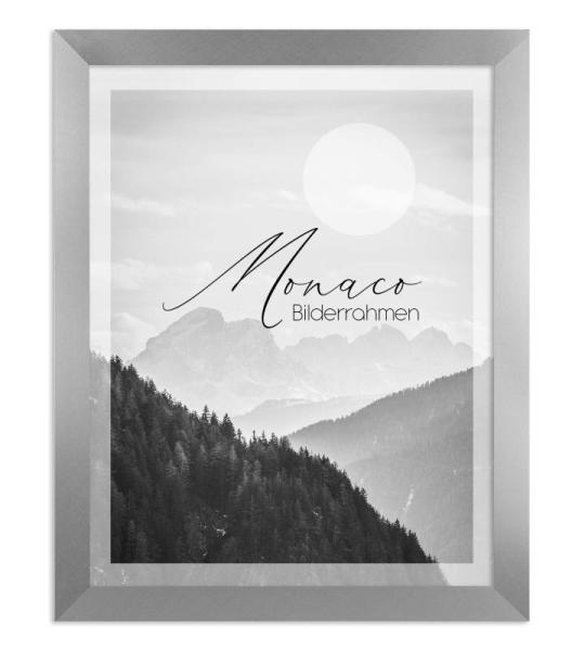 Monaco Fotolijst, 25 x 29 cm, geborsteld aluminium, fotolijst, metaallook, geborsteld aluminium, posterlijst, verwisselbare lijst