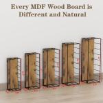 Houten planken voor muur, set van 5, zwevende wandplanken met stangen, rustieke wandplank voor slaapkamer, keuken, badkamer, woonkamer