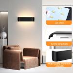 16W LED Wandlamp Binnen Zwart Wandlamp Modern Up Down Licht Muurverlichting Warmwit Trap Verlichting IP44 Ganglampen voor Woonkamer Slaapkamer Gang enzovoort, van Aluminium