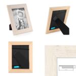 Set van 5 fotolijsten 15x15 cm strandhuis grijs rustiek massief hout met glasplaat incl. accessoires/fotolijst