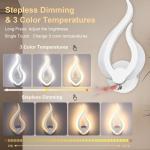 Draadloze LED wandlamp op batterijen dimbaar wandlamp magnetisch met aanraakschakelaar 3 kleurtemperaturen voor woonkamer slaapkamer gang oplaadbare wandlampen, wit