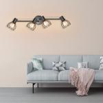 E14 Plafondspot 2 Lampen, e14 led vintage Spot light 350 ° Draaibare plafondspot, Metalen LED plafondlamp zwart voor Binnen Hal Woonkamer Winkel Slaapkamer keuken
