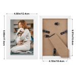 7 stuks fotolijsten set 10x15 cm voor 15x10 foto's en afbeeldingen, moderne witte fotolijsten collage, wand- of tafelstandaard - cadeau vriend