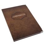 Vintage gastenboek, bruin, lederlook, A4, rustiek gastenboek om in te schrijven, bruiloft, verjaardag, vakantiewoning