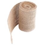 Jute Lint 10 cm Breed, Jute Lint Rol Naturel, Jute Inpakstrips voor Feest Decoratief DIY Knutselen Kunst Kerstdecoratie Linnen Lint Breed (100 mm)