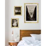 Monaco Fotolijst, 50 x 90 cm, goud antiek, fotolijst, metaallook, geborsteld aluminium, posterlijst, verwisselbare lijst