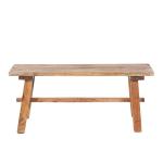 Vintage Anzio houten bank, 90 x 26 x 39 cm (l x b x h), rustieke zitbank, oude houten look